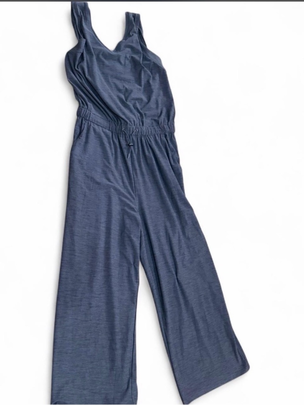 Sleeveless Wide-Leg Jumpsuit in Slate Blue